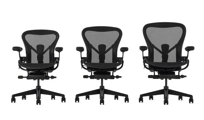 Jämförelse mellan Herman Miller Aeron storlek A, B och C