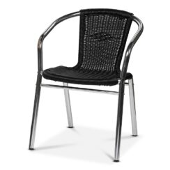 Caféstol Alu-Bistro svart