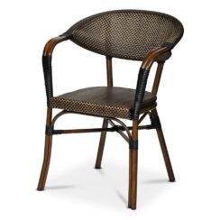 Monaco karmstol svart/brun Texteline