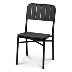 Caféstol Laval black Aluminium/ Poly wood chair